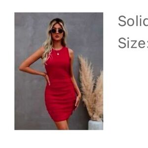 Solid Sleeveless Bodycon Dress